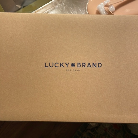 NIB LUCKY BRAND Korrin Faux Fur - Lined Suede Slippers Slip on Shoes new 7.5 - 8 - Picture 7 of 8